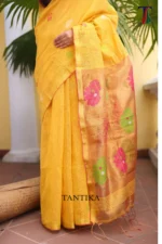 Pure lilen tissue saree - Image 3