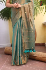 Pure Tissue Gini saree - Image 3