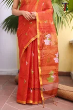 Pure lilen tissue saree - Image 3