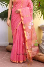 Pure lilen Tissue Saree - Image 3