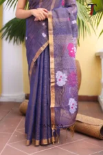 Pure lilen tissue saree - Image 3