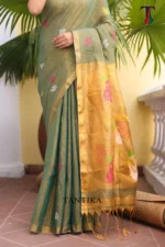 Pure lilen tissue saree - Image 3
