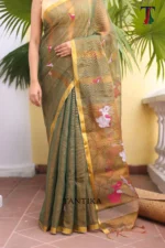 Pure lilen tissue saree - Image 3