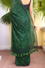 Pure Mull Cotton Chikonkari saree - Image 4