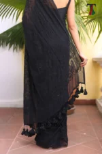Pure Mull Cotton Chikonkari saree - Image 4
