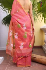 Pure lilen Tissue Saree - Image 4