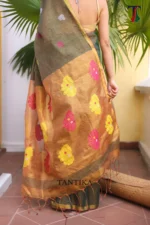 Pure Lilen Tissue Saree - Image 4
