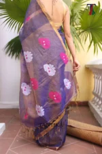 Pure lilen tissue saree - Image 4