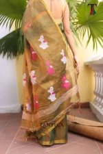 Pure lilen tissue saree - Image 4