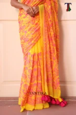 Pure Mull Cotton Chikonkari saree - Image 4