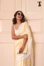 Pure Mull Cotton Chikonkari saree - Image 5