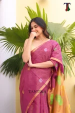 Pure lilen tissue saree - Image 5
