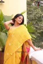 Pure lilen tissue saree - Image 5