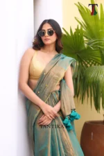 Pure Tissue Gini saree - Image 5