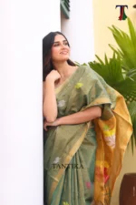Pure lilen tissue saree - Image 5