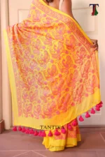 Pure Mull Cotton Chikonkari saree - Image 5