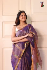 Pure lilen tissue saree - Image 5