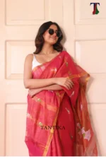 Pure lilen tissue saree - Image 5