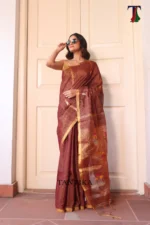 Pure lilen tissue saree - Image 2