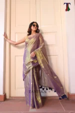 Pure Tissue Gini saree - Image 2