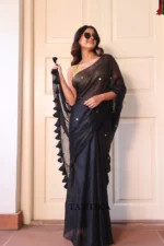 Pure Tissue Gini saree - Image 3