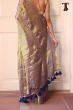 Pure Tissue Gini saree - Image 4