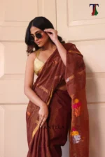 Pure lilen tissue saree - Image 5