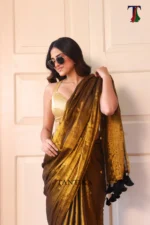 Pure Tissue Gini saree - Image 5