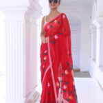 Projapoti The Handpainted Mul Cotton Saree