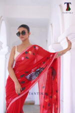 Projapoti The Handpainted Mul Cotton Saree - Image 2