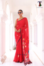 Bharatanatyam The Handpainted Mul Cotton Saree