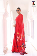 Bharatanatyam The Handpainted Mul Cotton Saree - Image 3
