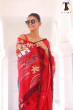 Bharatanatyam The Handpainted Mul Cotton Saree - Image 5