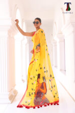 Projapoti The Handpainted Mul Cotton Saree - Image 2