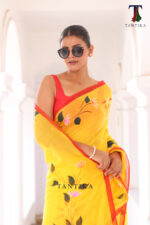 Projapoti The Handpainted Mul Cotton Saree - Image 5