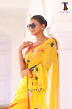 Projapoti The Handpainted Mul Cotton Saree - Image 4