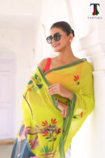 Shakuntala The Handpainted Mul Cotton Saree - Image 4