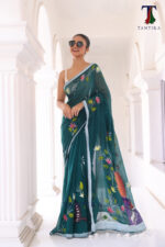 Projapoti The Handpainted Mul Cotton Saree