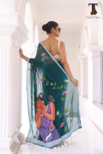 Projapoti The Handpainted Mul Cotton Saree - Image 3