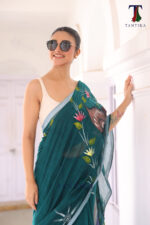 Projapoti The Handpainted Mul Cotton Saree - Image 5