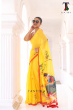 Shakuntala The Handpainted Mul Cotton Saree - Image 3