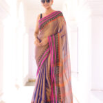 South Charm Tissue Cotton Saree with Traditional Border