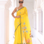 Bharatanatyam The Handpainted Mul Cotton Saree
