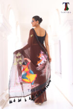 Bharatanatyam The Handpainted Mul Cotton Saree - Image 4