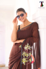 Bharatanatyam The Handpainted Mul Cotton Saree - Image 2