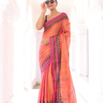 South Charm Tissue Cotton Saree with Traditional Border