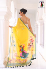 Bharatanatyam The Handpainted Mul Cotton Saree - Image 3