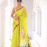 Bharatanatyam The Handpainted Mul Cotton Saree