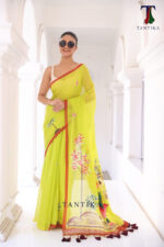 Bharatanatyam The Handpainted Mul Cotton Saree