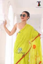 Bharatanatyam The Handpainted Mul Cotton Saree - Image 3